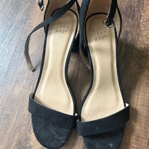 A New Day Black Heeled Sandals